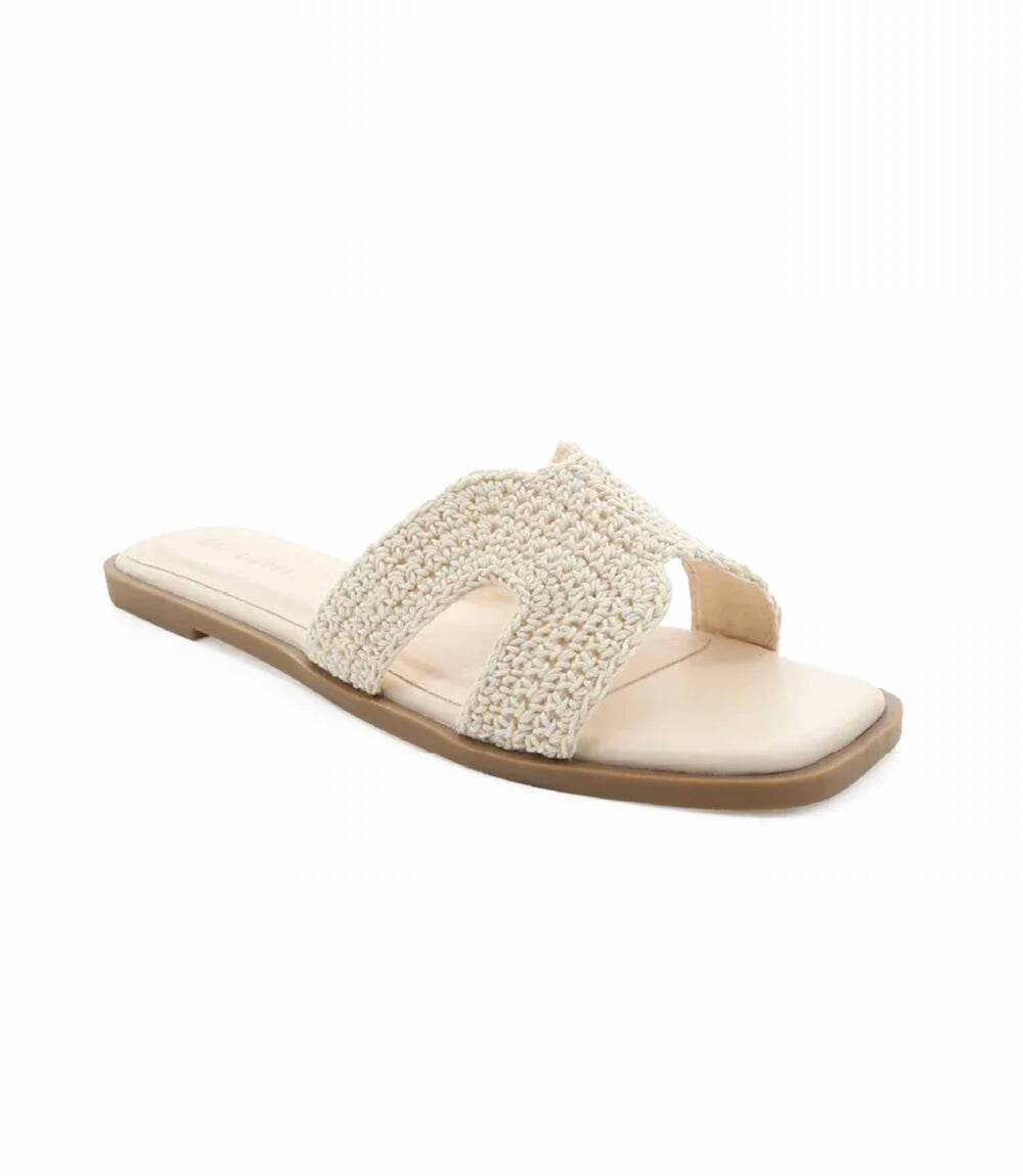 NEW BILLINI women's gordy cut out slide sandals in ivory
